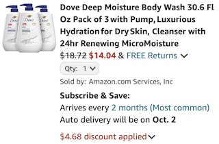 Dove Deep Moisture Body Wash