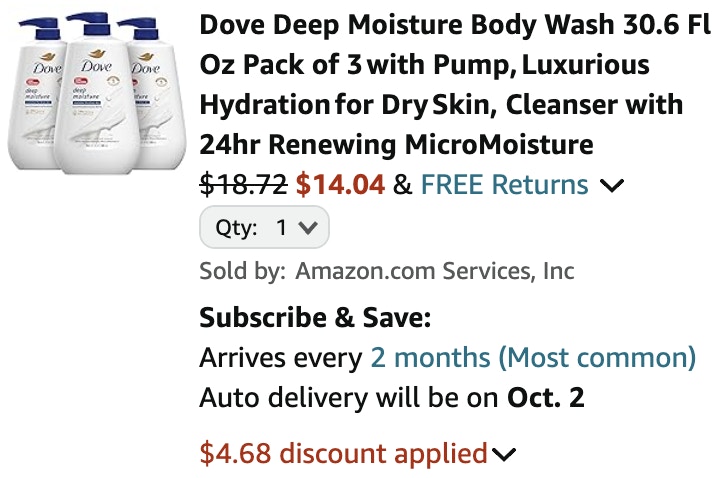 Dove Deep Moisture Body Wash