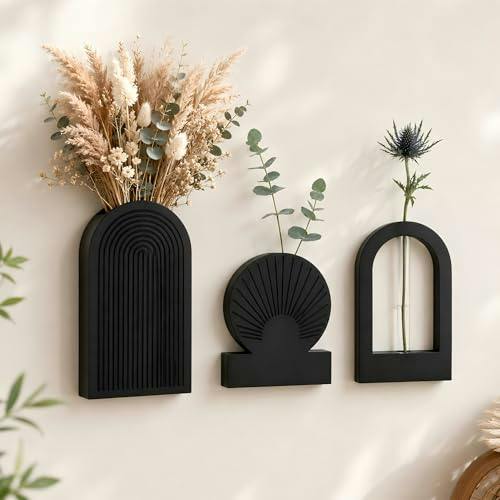 Wooden Wall Vases