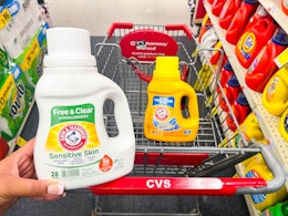 two arm and hammer detergent in cvs shopping cart