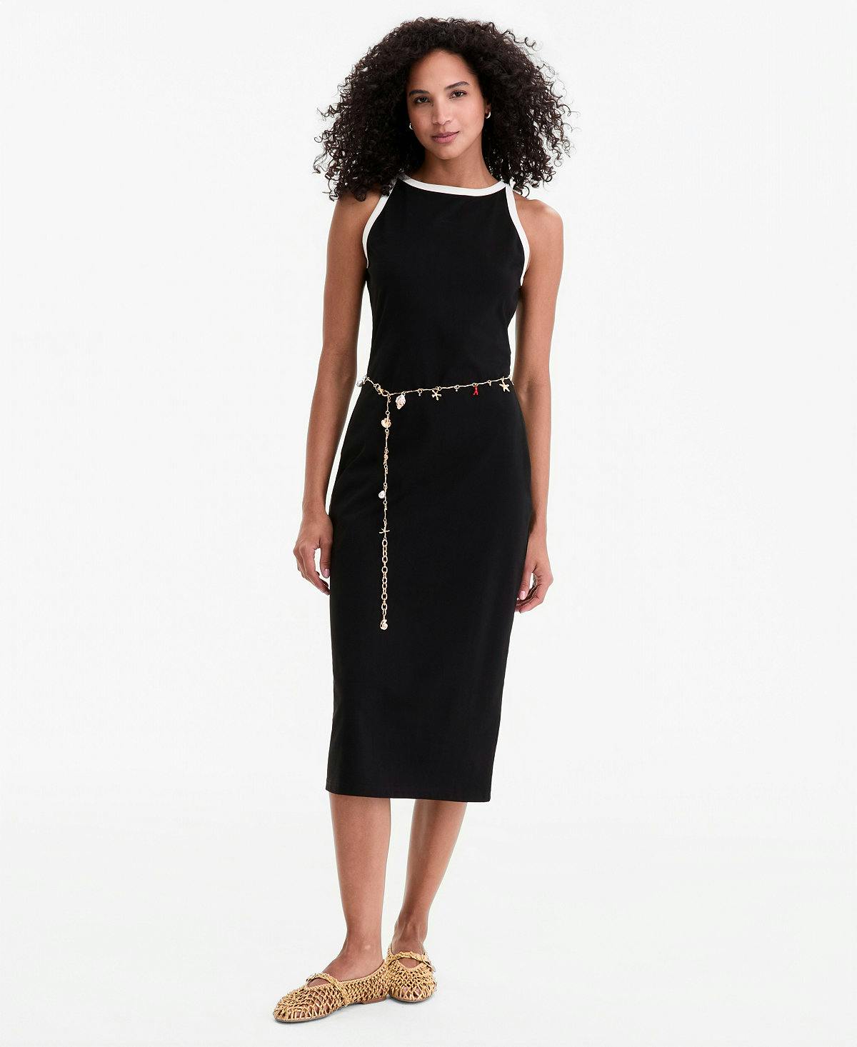 Women's Sleeveless Knit Midi Dress