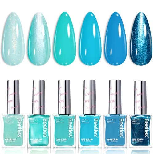 Beetles Teal Nail Polish Set