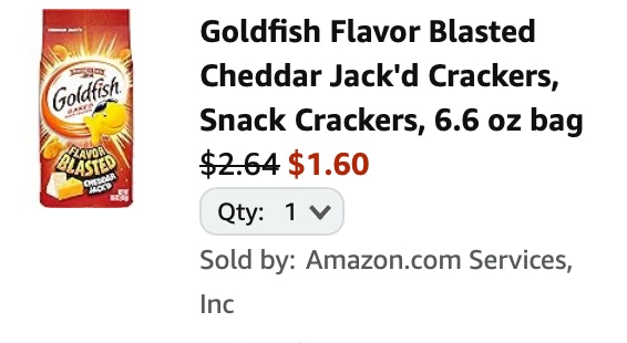 goldfish amazon reciept