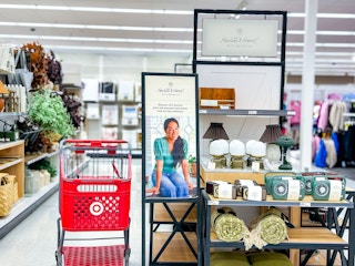 target cart parked in magnolia home items