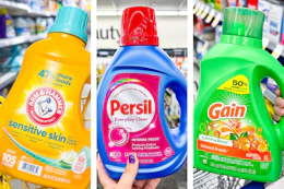 collage with persil, gain, and arm & hammer products