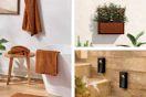 3 lifestyle images of Target Bestsellers: Towel set, planter & outdoor lights
