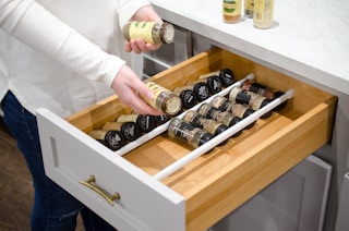 Tension Rod Spice Rack