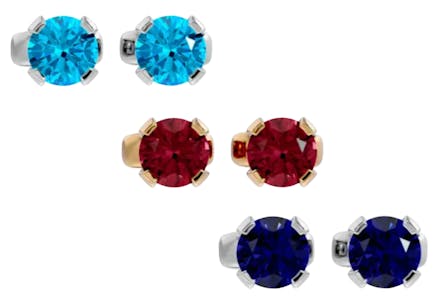 Gemstone Stud Earrings