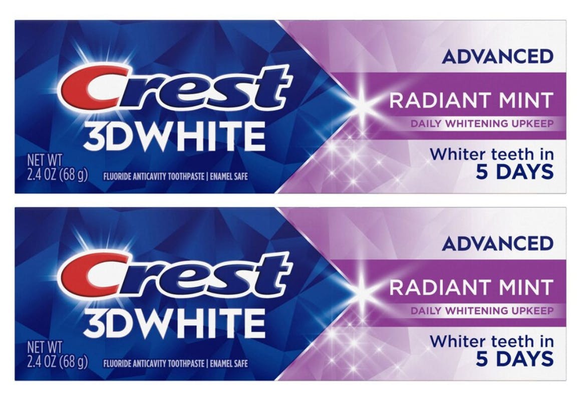 2 Crest 3D White Toothpastes