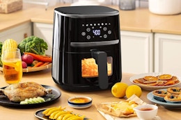 5-Quart Air Fryer With Window, Just $29.99 After 50% Off Amazon Coupon card image