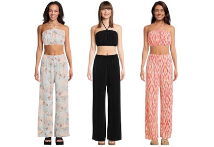 No Boundaries Juniors' Top and Pants Set