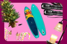 amazon bestsellers on a pink background