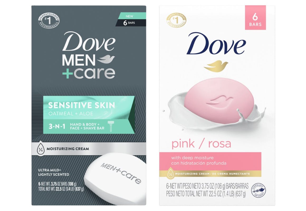 2 Dove Bar Soaps