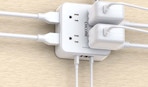 plugs plugged into a surge protector