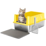 Stainless Steel Cat Litter Box Set