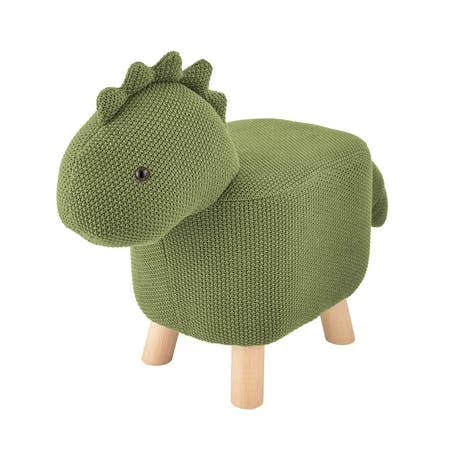 Kids' Dinosaur Knitted Foot Stool