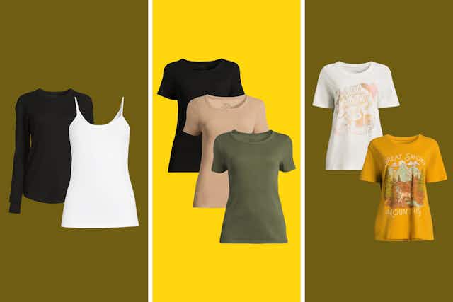 Women’s Shirt Multipacks, as Little as $3.13 per Shirt at Walmart card image