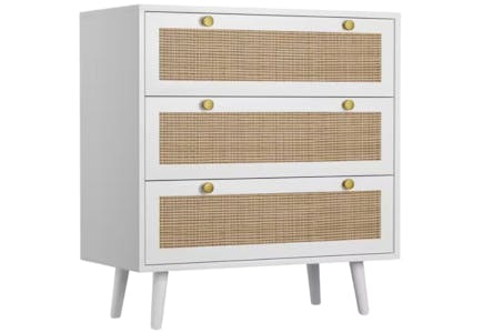 Farmhouse Rattan Dresser