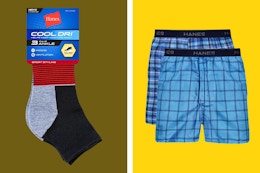 Men's Hanes Basics: Socks & Boxer Set