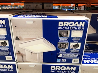 bathroom fan with light