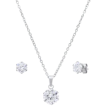 Cubic Zirconia Necklace & Earring Set