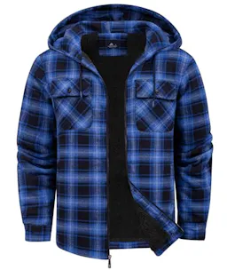 Men's Flannel Hooded Jacket