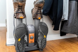 DryGuy Shoe, Boot, Garment & Gear Electric Dryer drying a pair of boots.