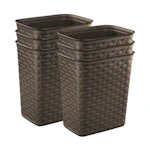 Sterilite Weave Wastebasket 6-Pack