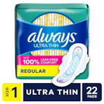 2 Always Ultra Thin Pads Packs