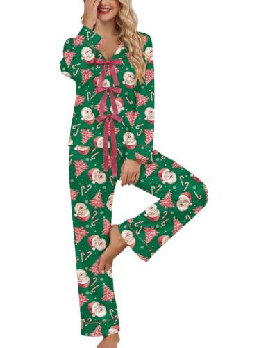 Ekouaer Women's Silk Pajama Set