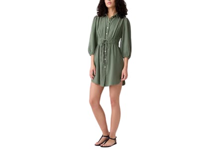 Puff Sleeve Shirtdress