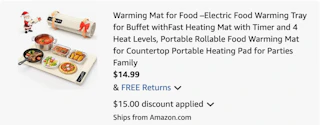 food warming mat Amazon receipt