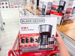 black and decker kitchen appliances in cart