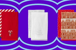 3 wondershop hand towels sets side by side