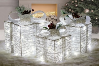 Set of 3 Christmas Lighted Gift Boxes