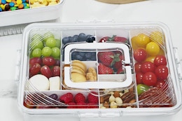 7-Compartment Snackle Box Serving Tray, Now $12 on Amazon card image