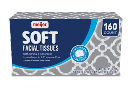 Meijer Facial Tissues