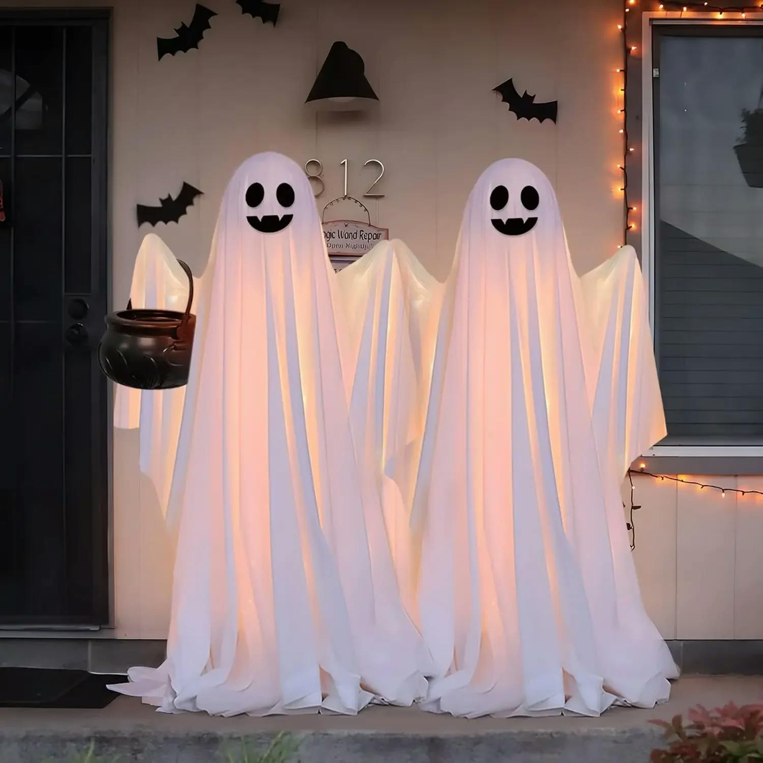 Scary Standing Ghost Halloween Decor