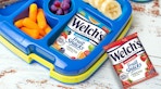 fruit snack packages in a lunch bento box