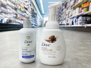 dove hand soap and sanitizer