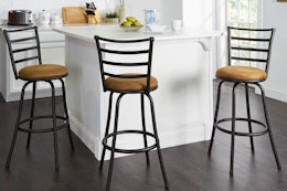 Walmart Steal: These Swivel Barstools Are Down to Just $16 per Stool card image