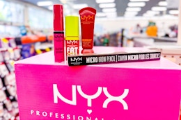 nyx makeup on a display shelf