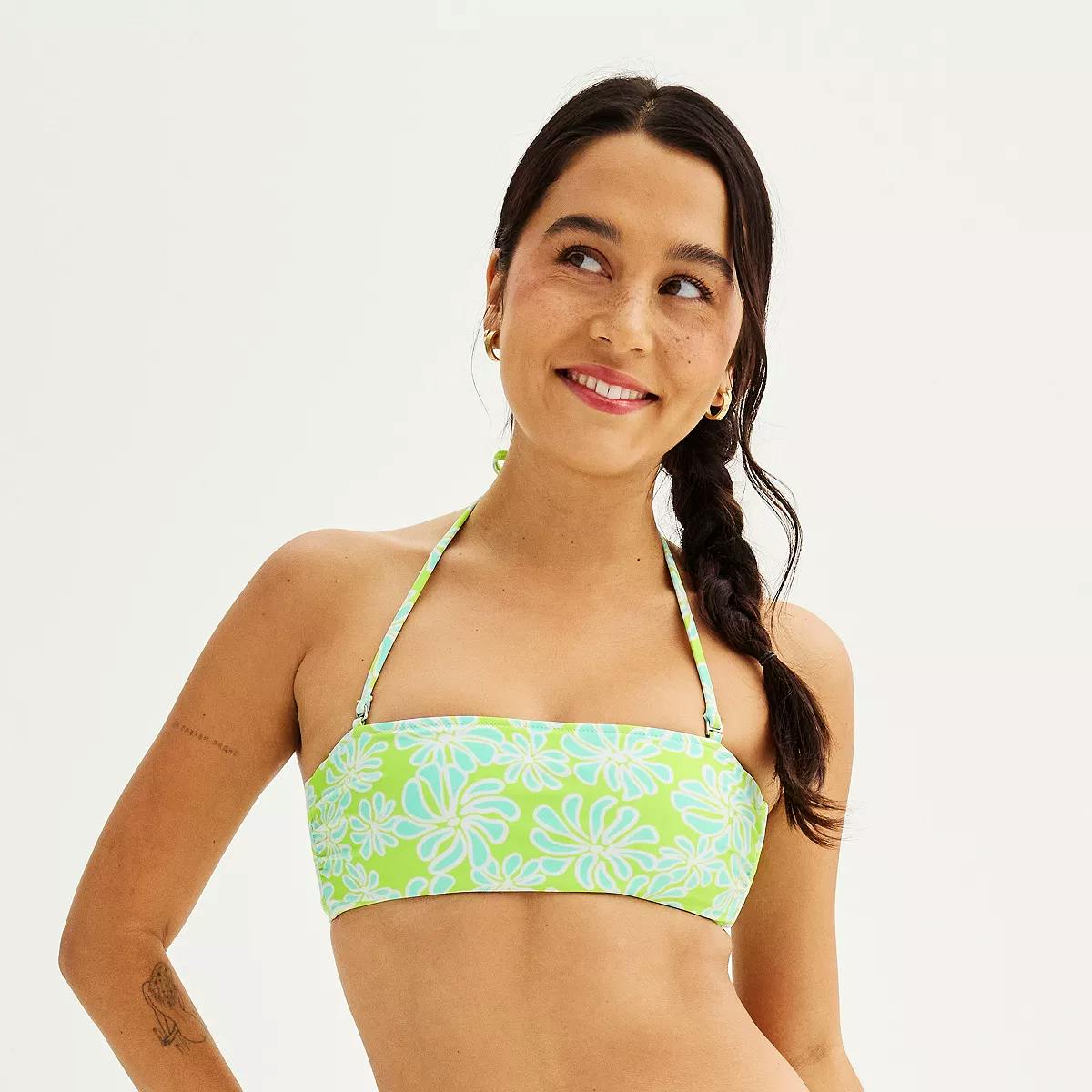 Juniors' Reversible Bandeau Swim Top