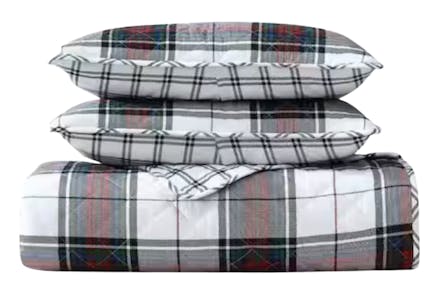 Eddie Bauer Holiday Plaid Quilt Set