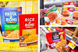 hand holding nissin chow mein