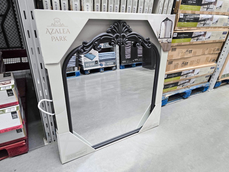 black framed mirror in a box