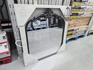 black framed mirror in a box