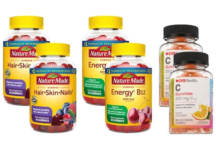 2 CVS Health + 4 Nature Made Vitamins