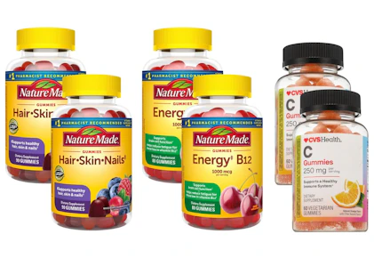 2 CVS Health + 4 Nature Made Vitamins