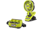 Ryobi 3-Port Charger and Fan Set